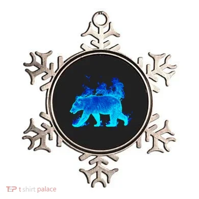 Wild Bear On Fire Ornament