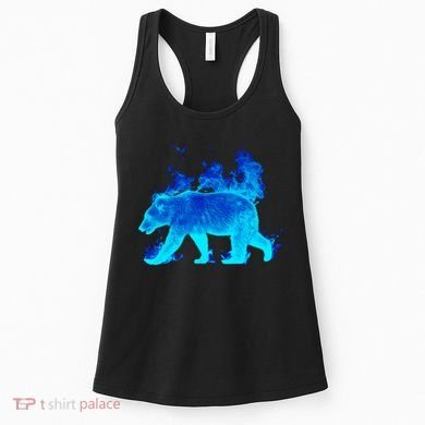 Wild Bear On Fire Women's Tank Top