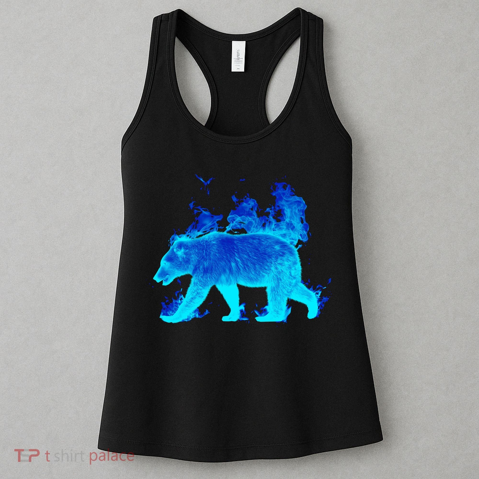 Wild Bear On Fire Women's Tank Top