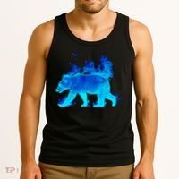 Wild Bear On Fire Tank Top thumb 3