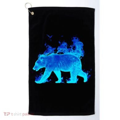 Wild Bear On Fire Golf Towel