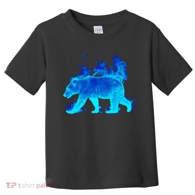 Wild Bear On Fire Toddler T-Shirt
