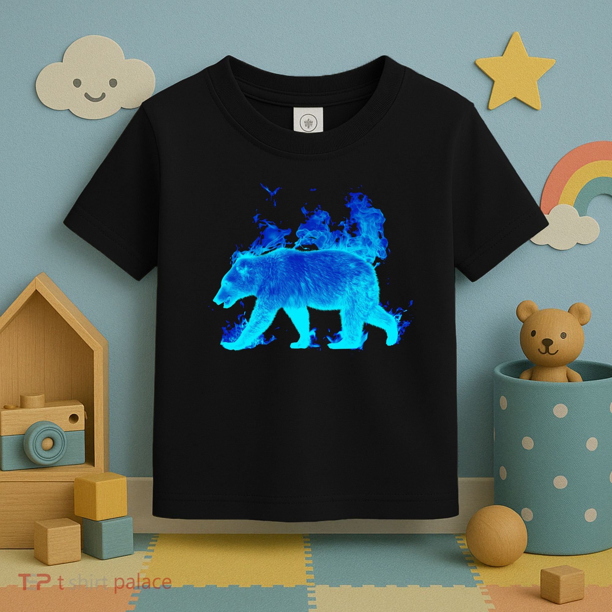 Wild Bear On Fire Toddler T-Shirt