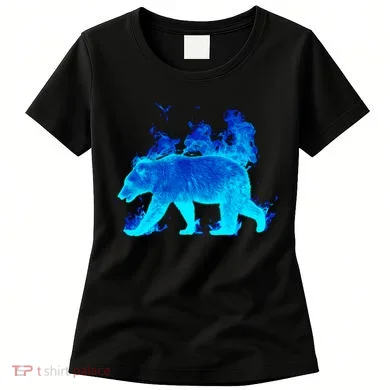 Wild Bear On Fire Women's T-Shirt