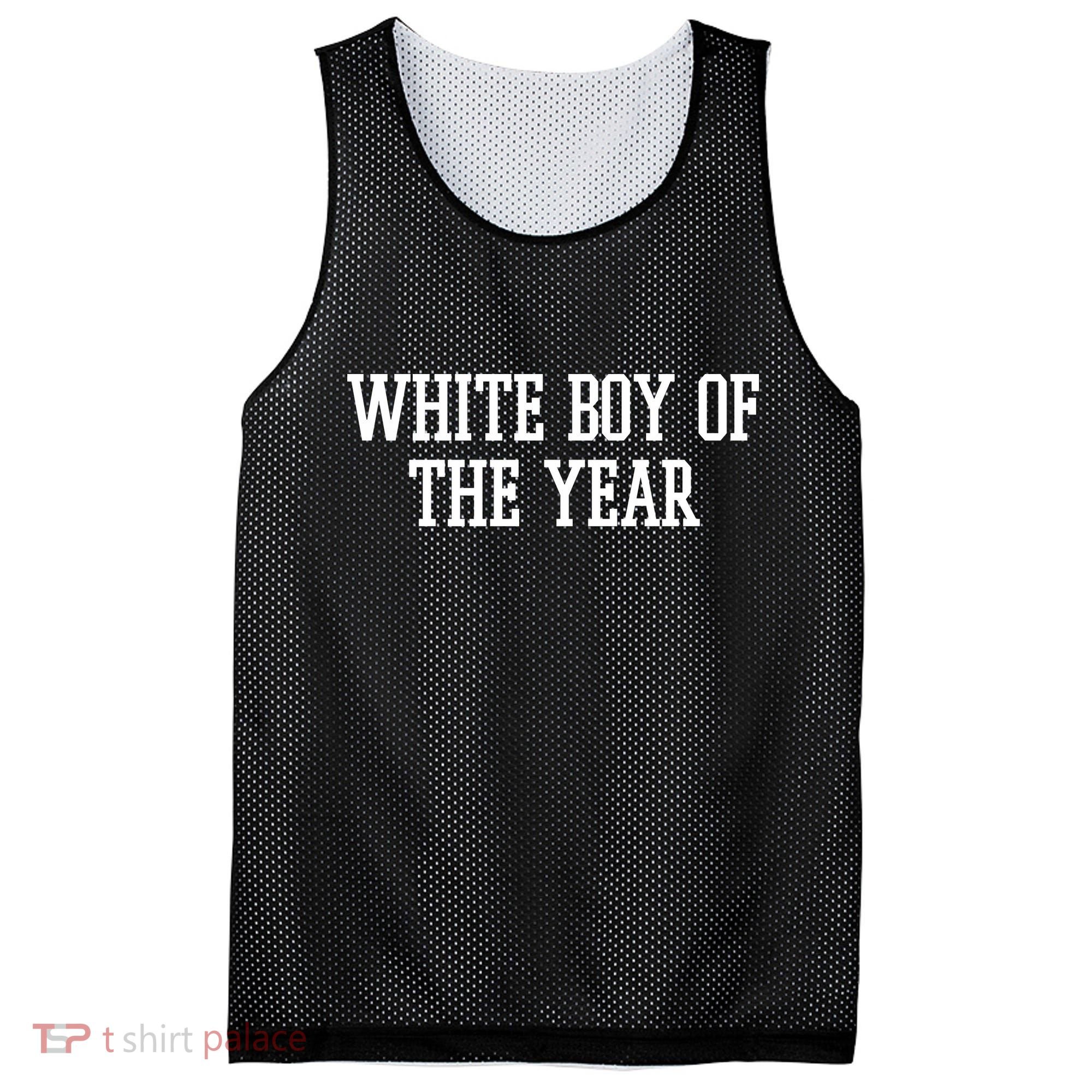 White Boy Of The Year Mesh Reversible Basketball Jersey Tank