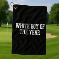 White Boy Of The Year Golf Towel thumb 1