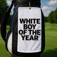 White Boy Of The Year Golf Towel thumb 2