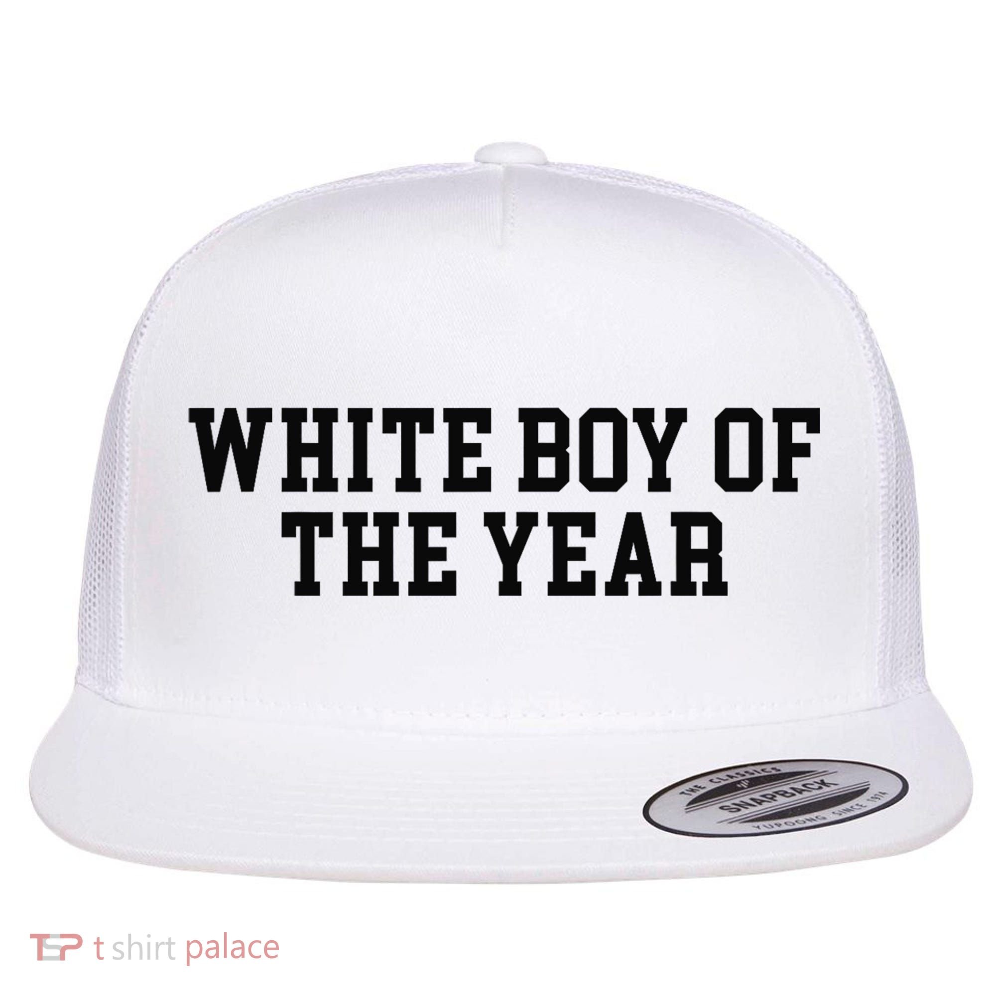 White Boy Of The Year Flat Bill Trucker Hat