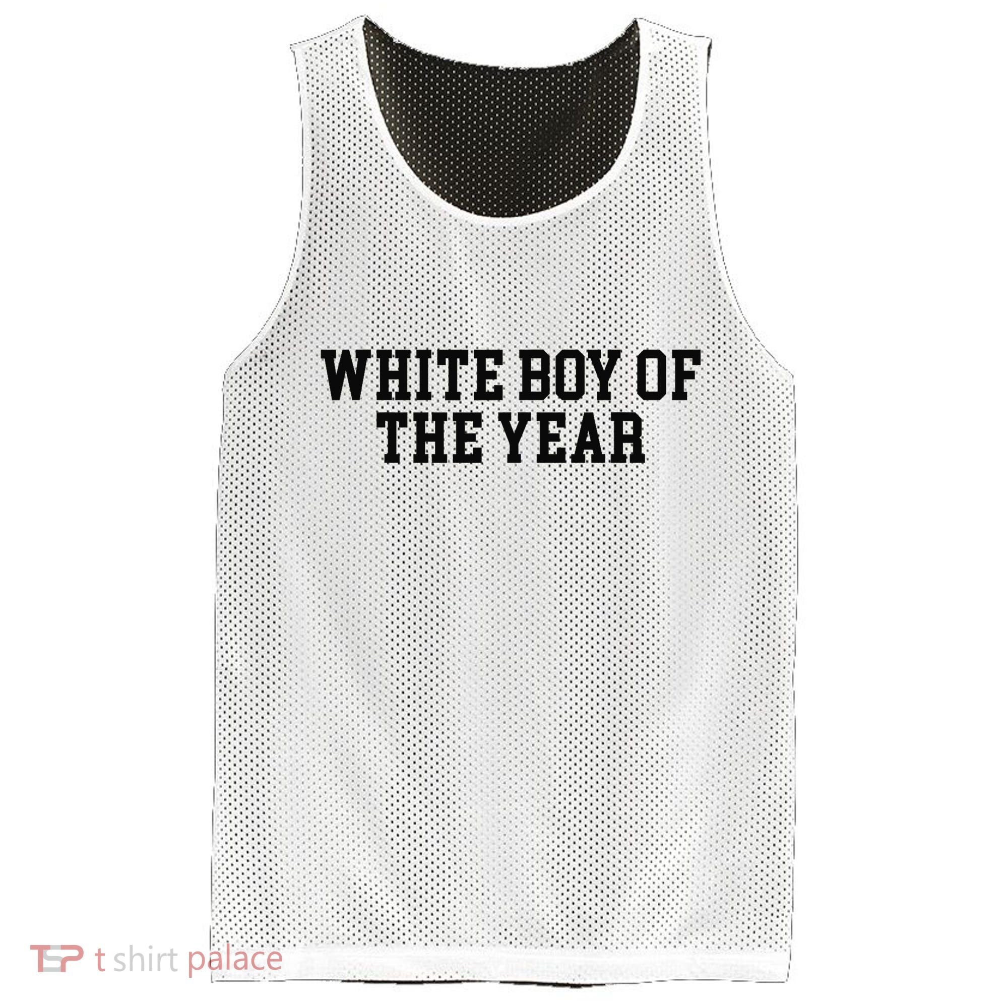 White Boy Of The Year Mesh Reversible Basketball Jersey Tank