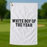 White Boy Of The Year Golf Towel thumb 1