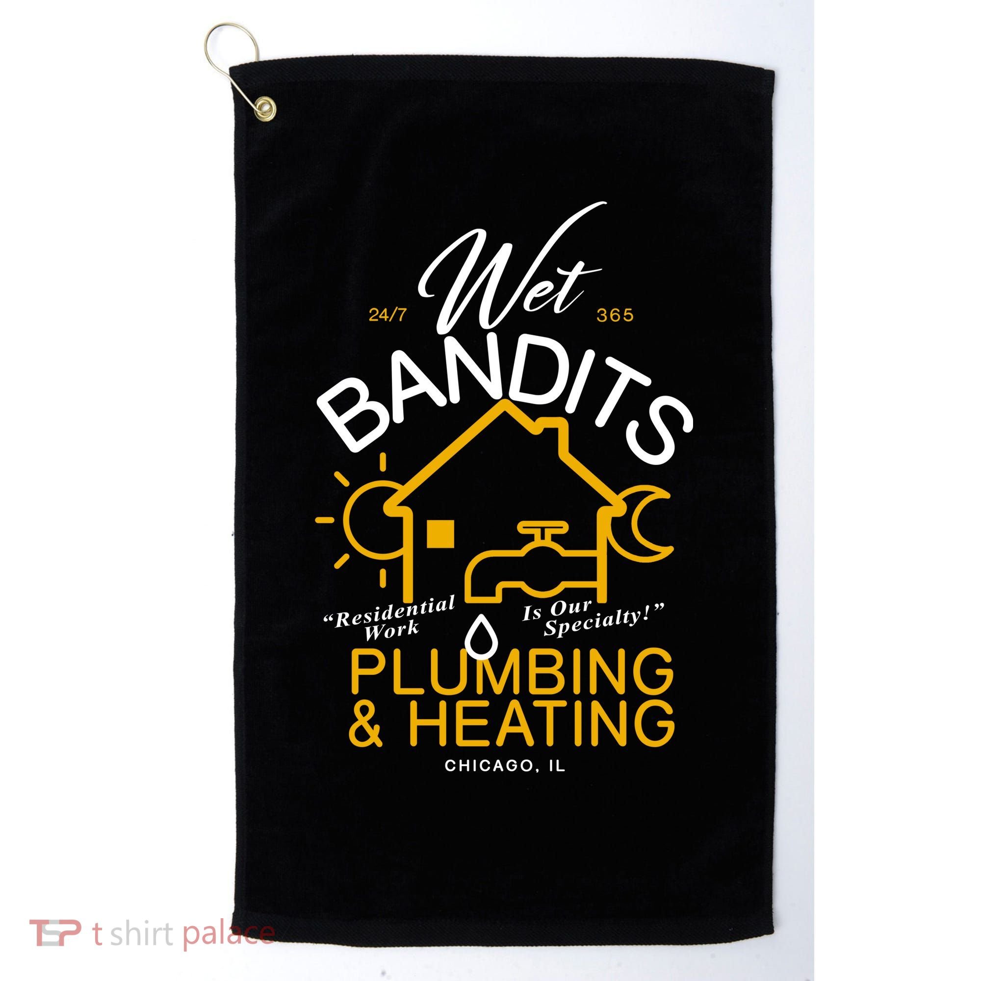 Wet Bandits Plumbing & Heating Chicago Golf Towel