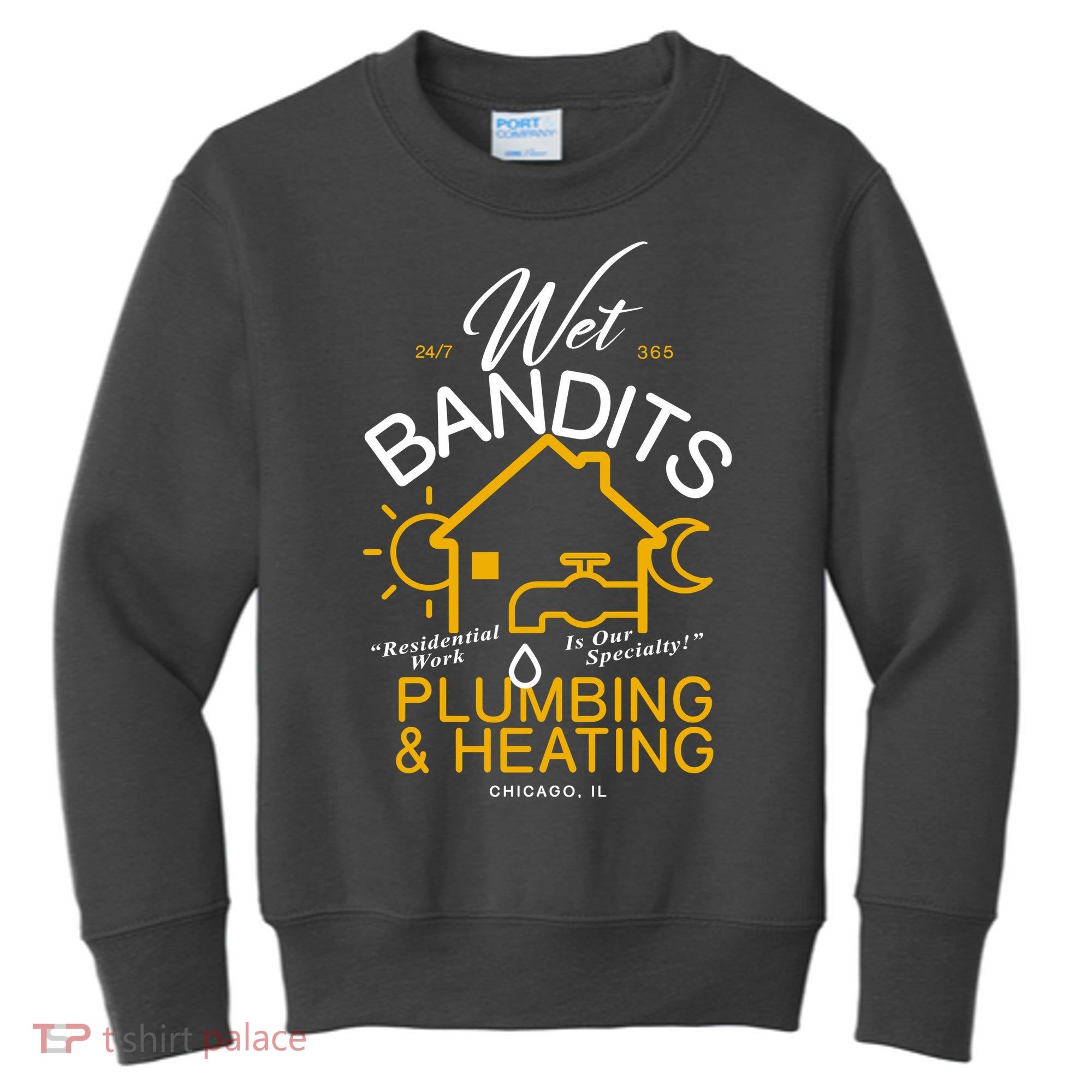 Wet Bandits Plumbing & Heating Chicago Kids Sweatshirt