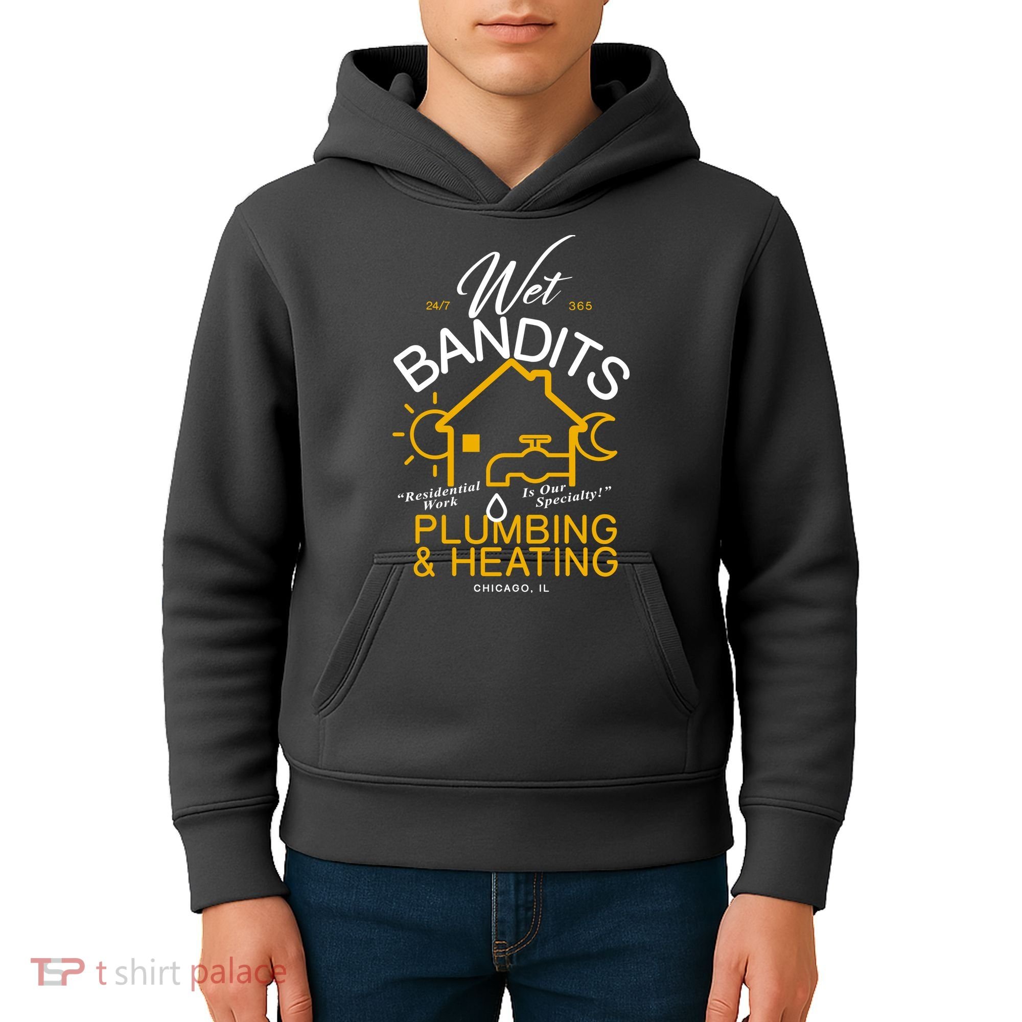 Wet Bandits Plumbing & Heating Chicago Kids Hoodie