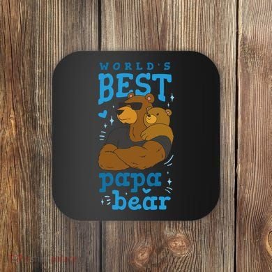 World's Best Papa Bear Coaster