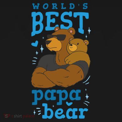 World's Best Papa Bear Tie-Dye T-Shirt