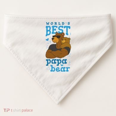 World's Best Papa Bear USA-Made Doggie Bandana