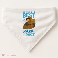 World's Best Papa Bear USA-Made Doggie Bandana thumb 0