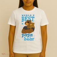 World's Best Papa Bear T-Shirt thumb 4