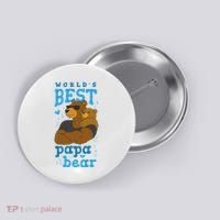 World's Best Papa Bear Button thumb 0