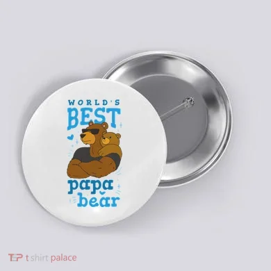 World's Best Papa Bear Button