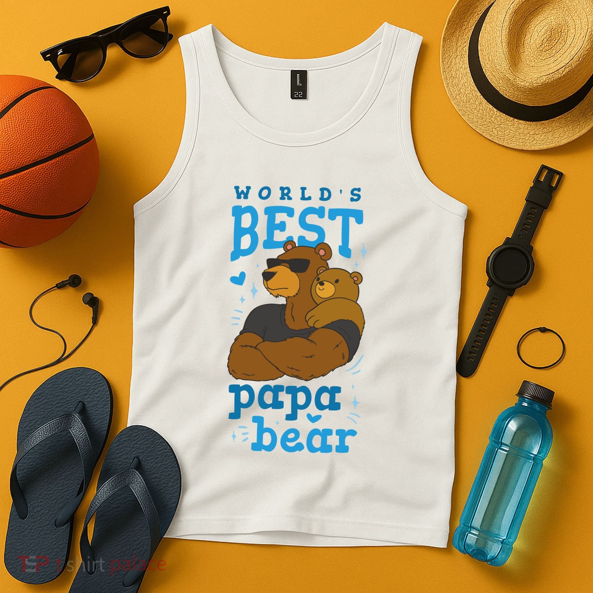World's Best Papa Bear Tank Top