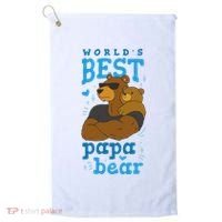 World's Best Papa Bear Golf Towel thumb 0