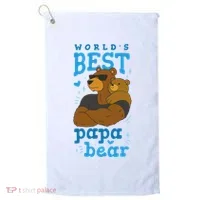World's Best Papa Bear Golf Towel thumb 0