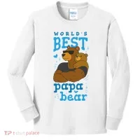 World's Best Papa Bear Kids Long Sleeve Shirt thumb 0