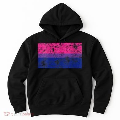 Womens Bisexual Pride Flag Vintage Bisexual Bi Flag Hoodie