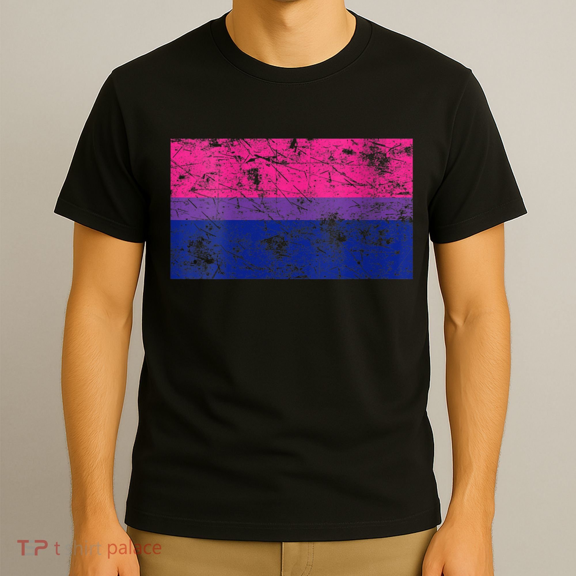Womens Bisexual Pride Flag Vintage Bisexual Bi Flag T-Shirt