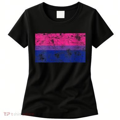 Womens Bisexual Pride Flag Vintage Bisexual Bi Flag Women's T-Shirt