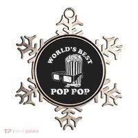 Worlds Best Pop Pop Movie Lover Fathers Day Ornament thumb 0
