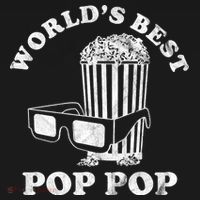 Worlds Best Pop Pop Movie Lover Fathers Day Ornament thumb 1