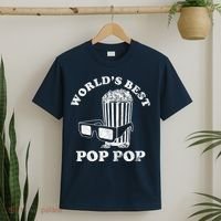 Worlds Best Pop Pop Movie Lover Fathers Day T-Shirt thumb 2