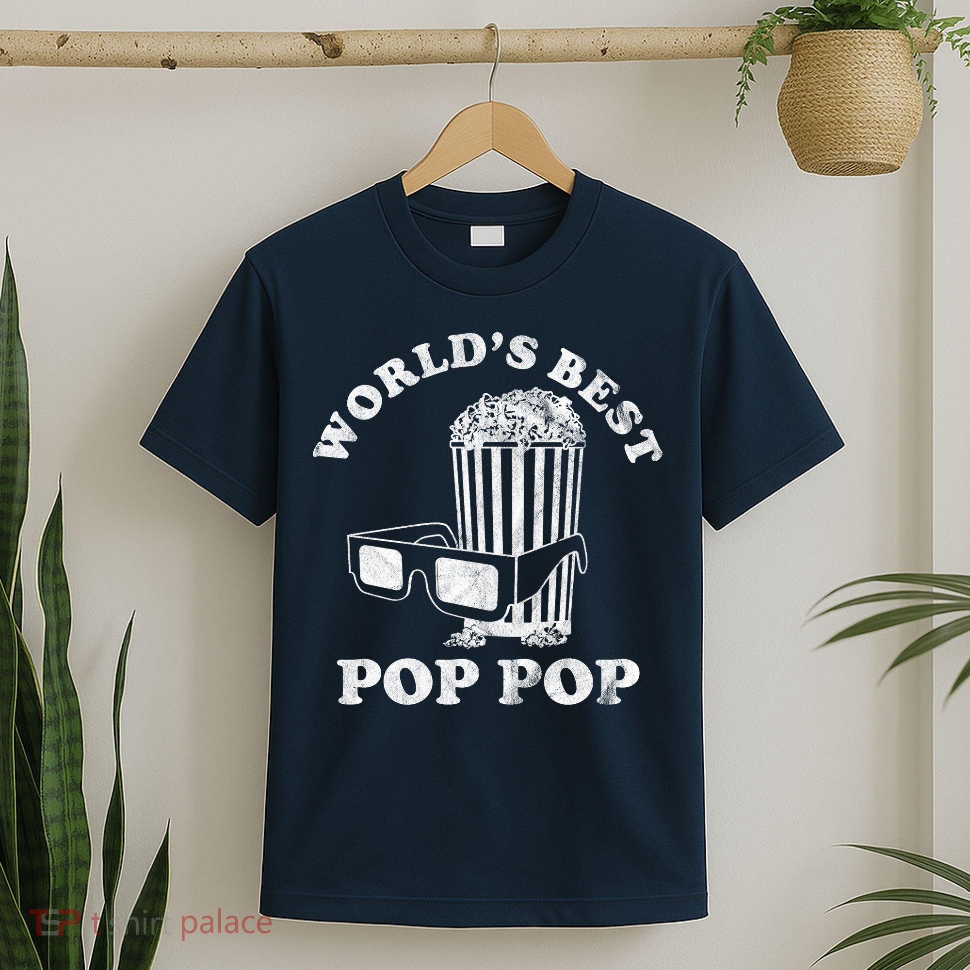 Worlds Best Pop Pop Movie Lover Fathers Day T-Shirt