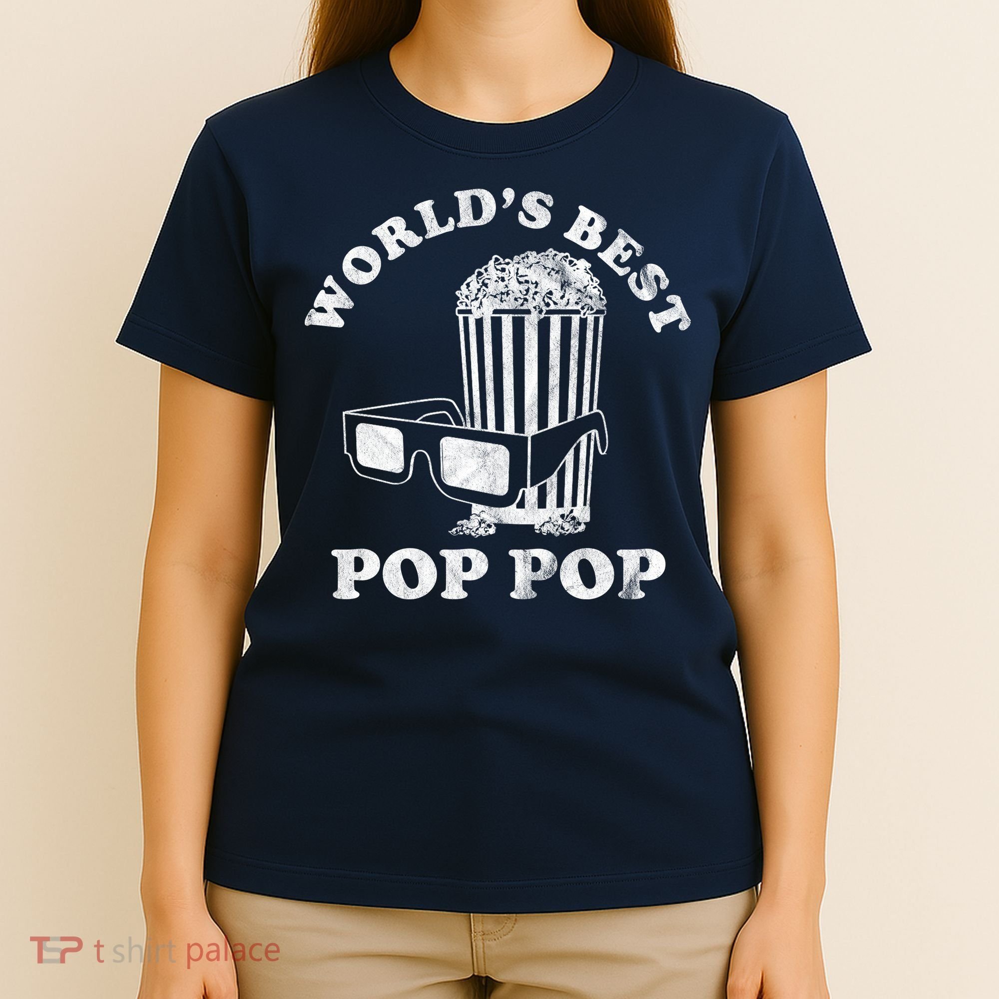 Worlds Best Pop Pop Movie Lover Fathers Day T-Shirt