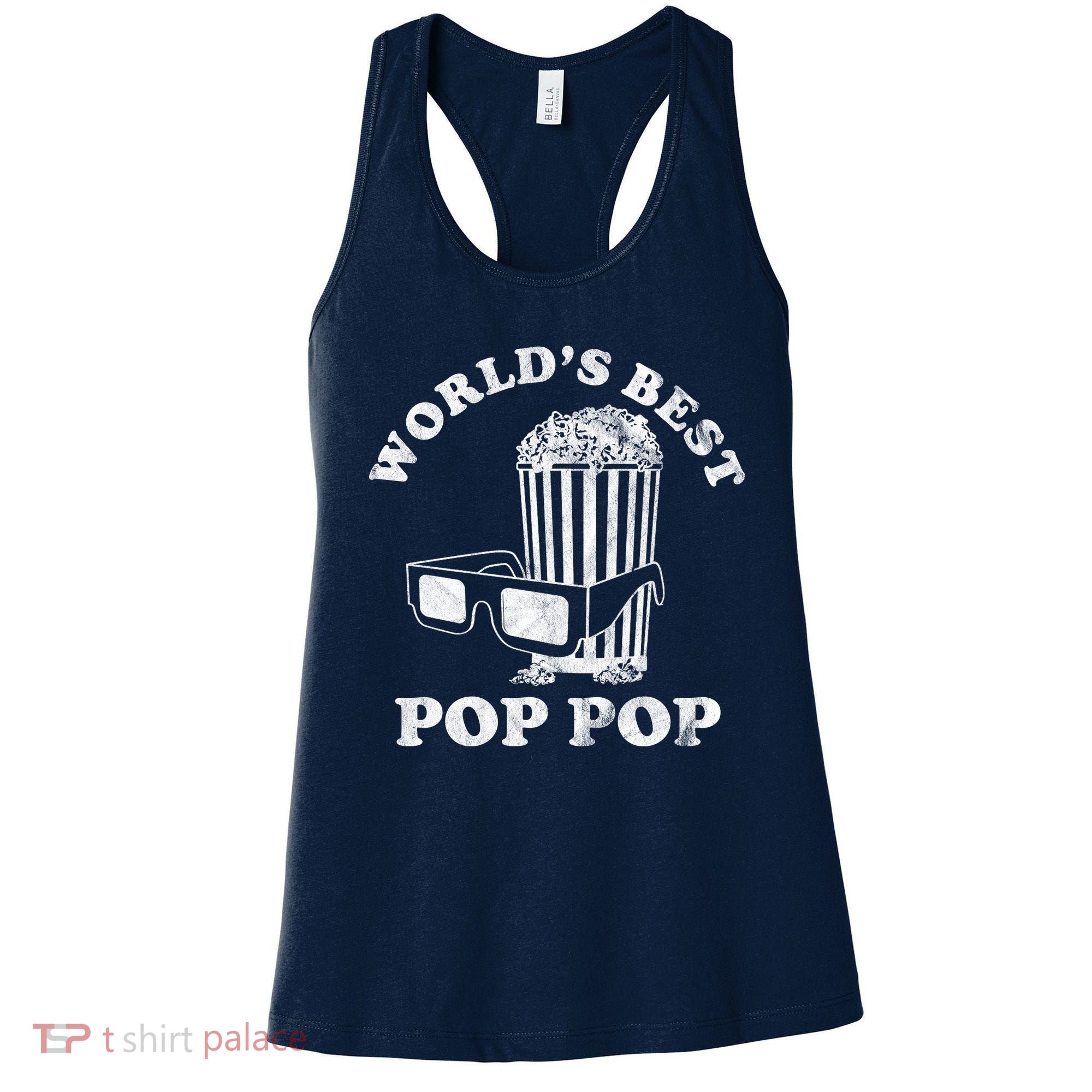 Worlds Best Pop Pop Movie Lover Fathers Day Women's Tank Top
