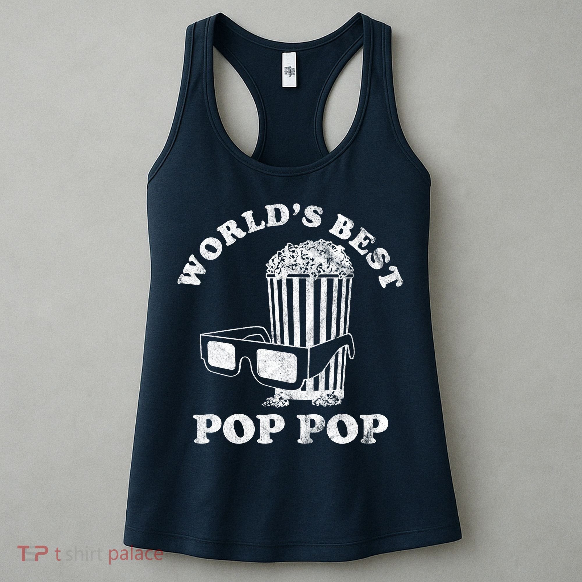 Worlds Best Pop Pop Movie Lover Fathers Day Women's Tank Top