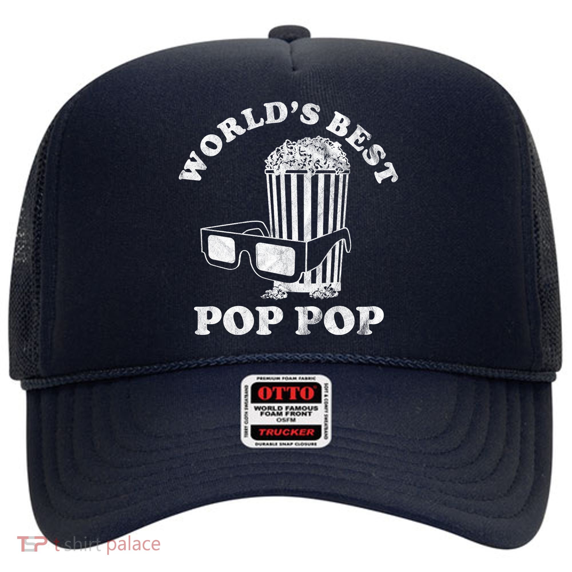 Worlds Best Pop Pop Movie Lover Fathers Day Hat