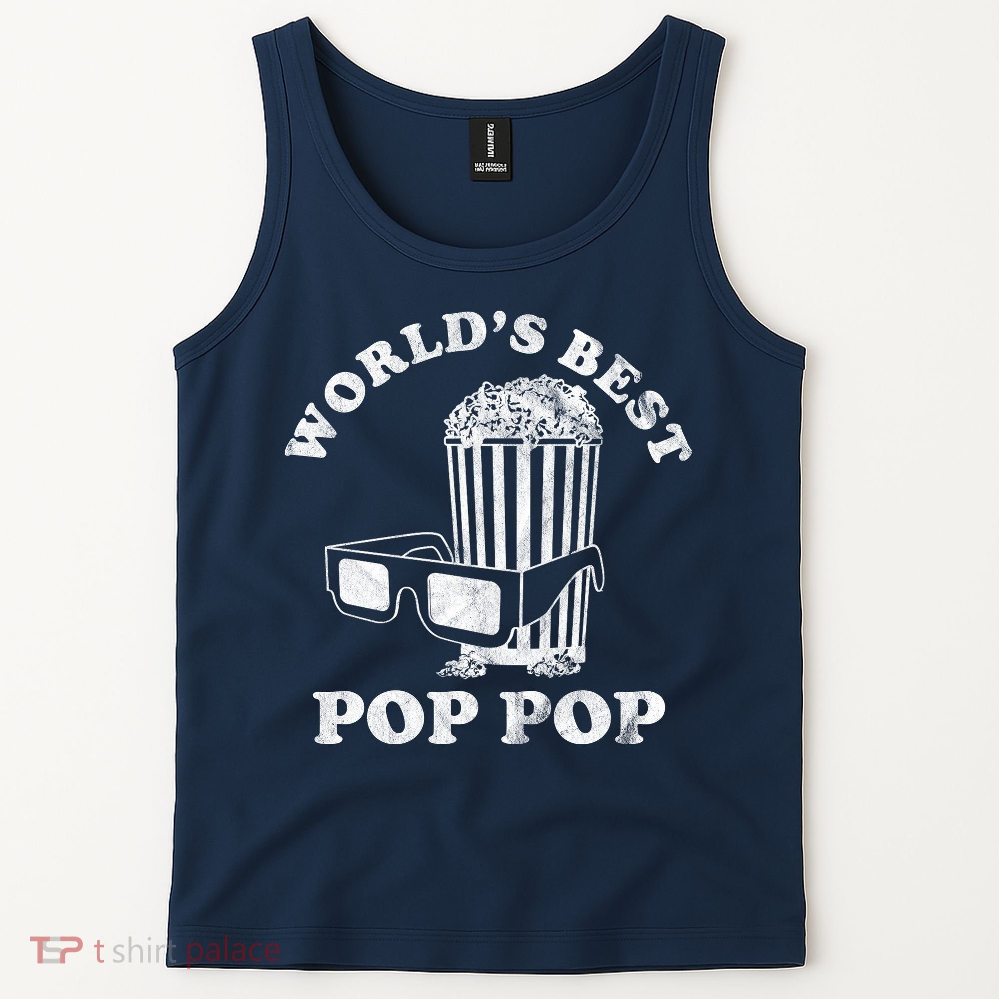 Worlds Best Pop Pop Movie Lover Fathers Day Tank Top
