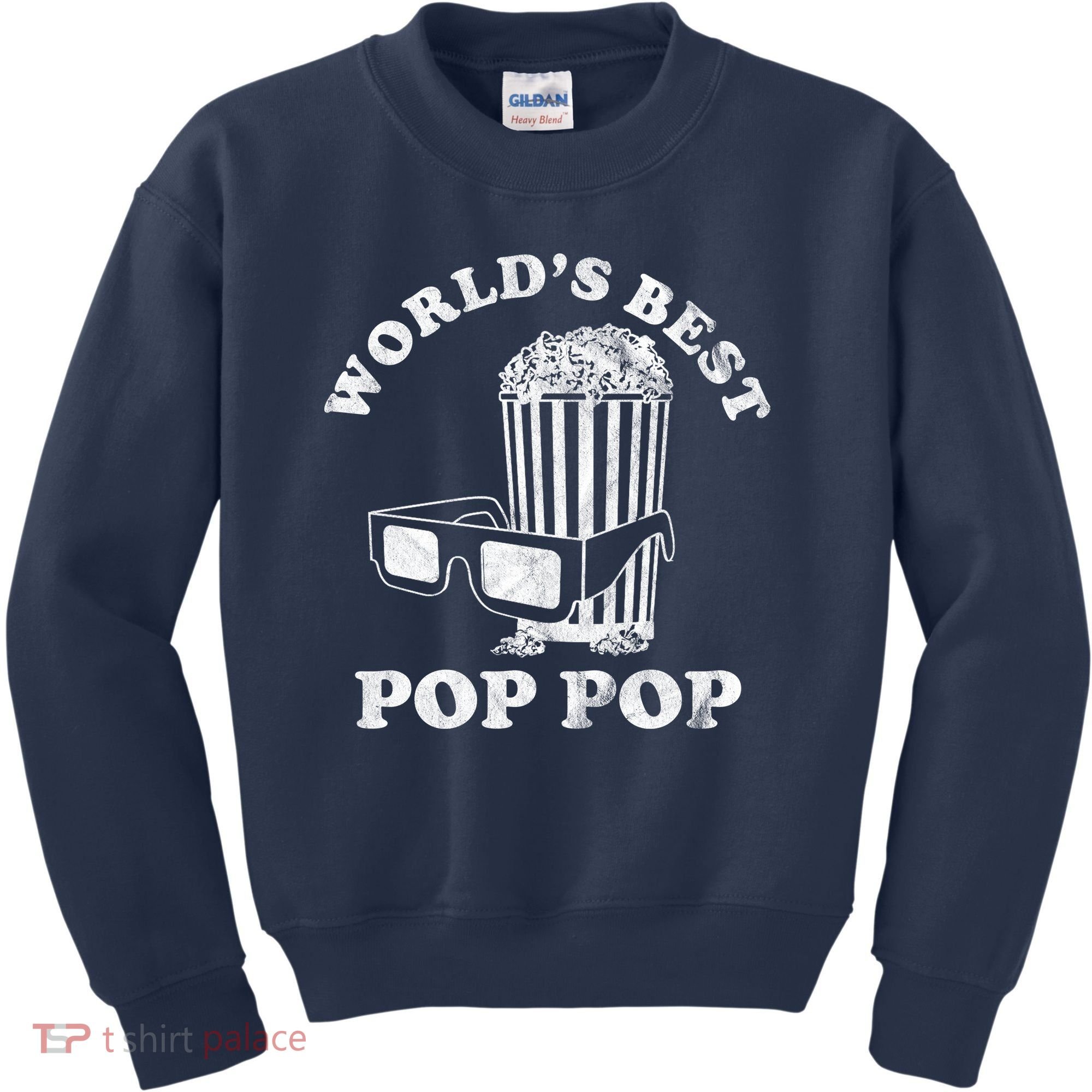 Worlds Best Pop Pop Movie Lover Fathers Day Kids Sweatshirt