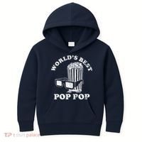 Worlds Best Pop Pop Movie Lover Fathers Day Kids Hoodie thumb 0