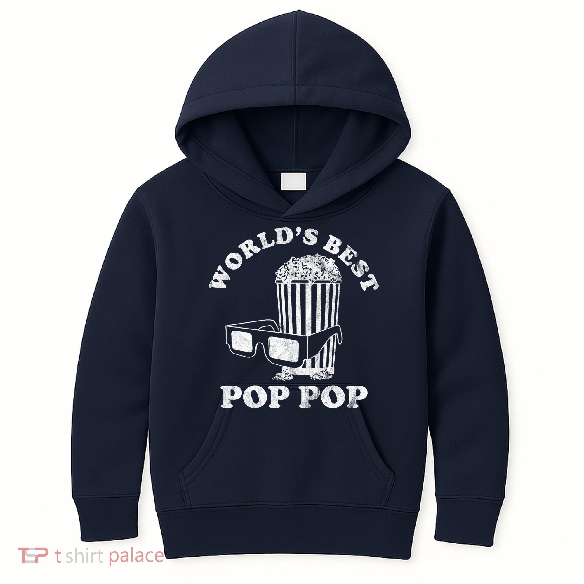 Worlds Best Pop Pop Movie Lover Fathers Day Kids Hoodie