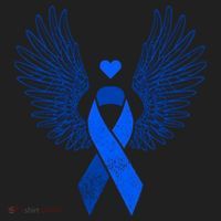 Winged Blue Ribbon Colon Cancer Awareness Cute Gift Women's Sweatshirt thumb 2