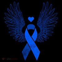 Winged Blue Ribbon Colon Cancer Awareness Cute Gift Coffee Mug thumb 5