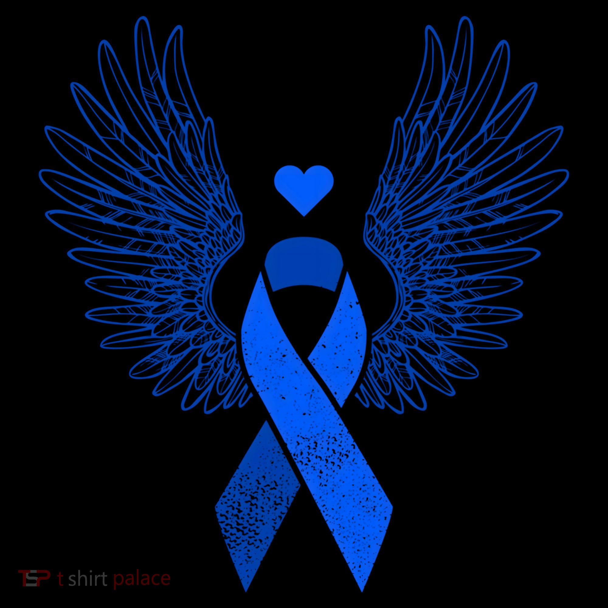 Winged Blue Ribbon Colon Cancer Awareness Cute Gift Coffee Mug