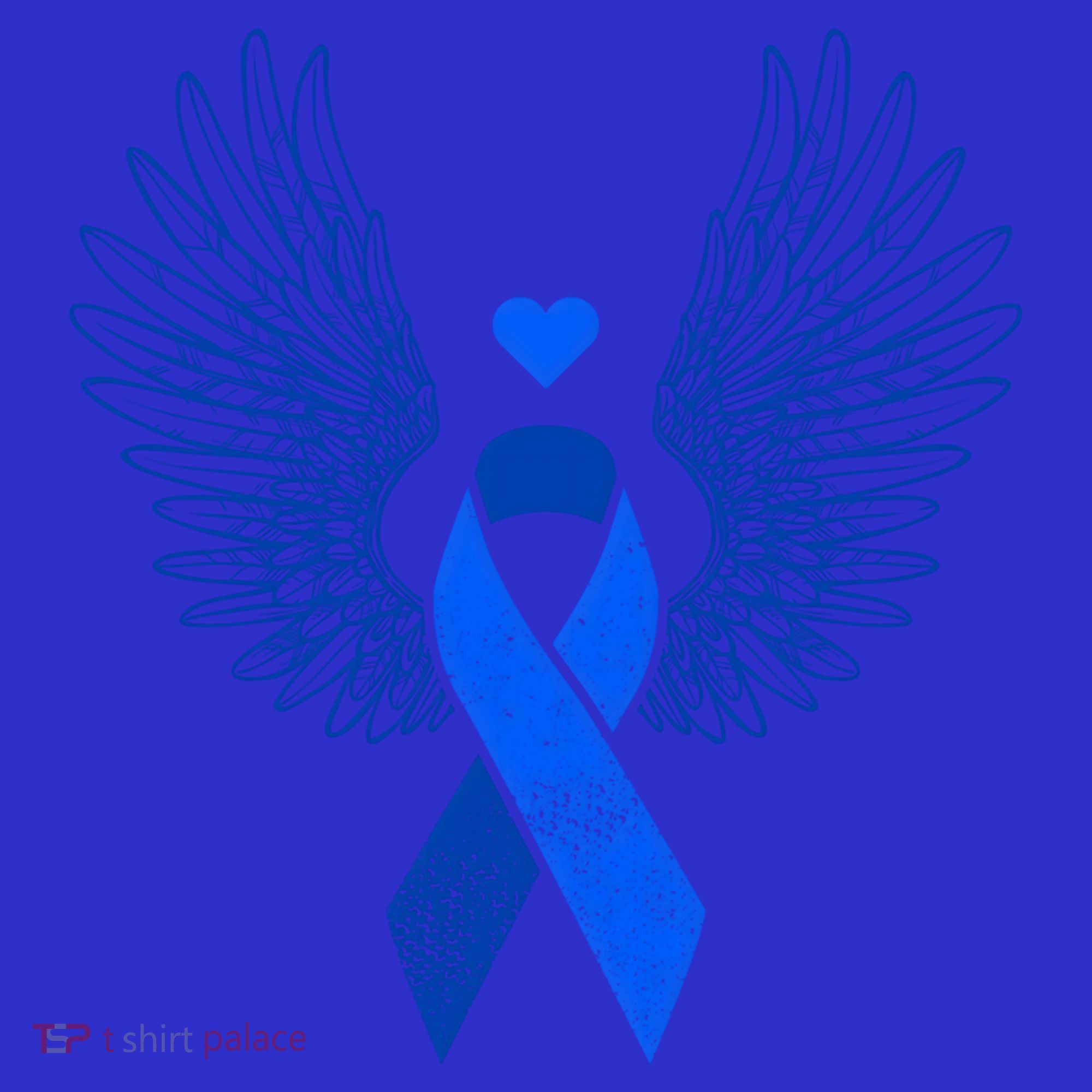 Winged Blue Ribbon Colon Cancer Awareness Cute Gift Sweatshirt