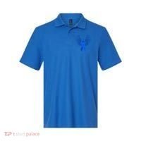 Winged Blue Ribbon Colon Cancer Awareness Cute Gift Polo thumb 0