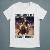 Western Bull Rider Trump AinT My First Rodeo Arena T-Shirt thumb 5