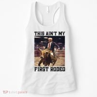 Western Bull Rider Trump AinT My First Rodeo Arena Women's Tank Top thumb 0